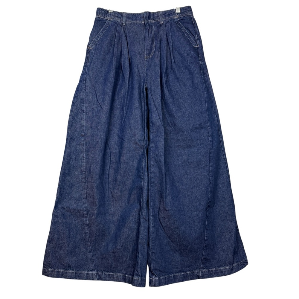 Free People Equinox Ultra Wide Leg Trouser Denim Jeans - Picture 2 of 7